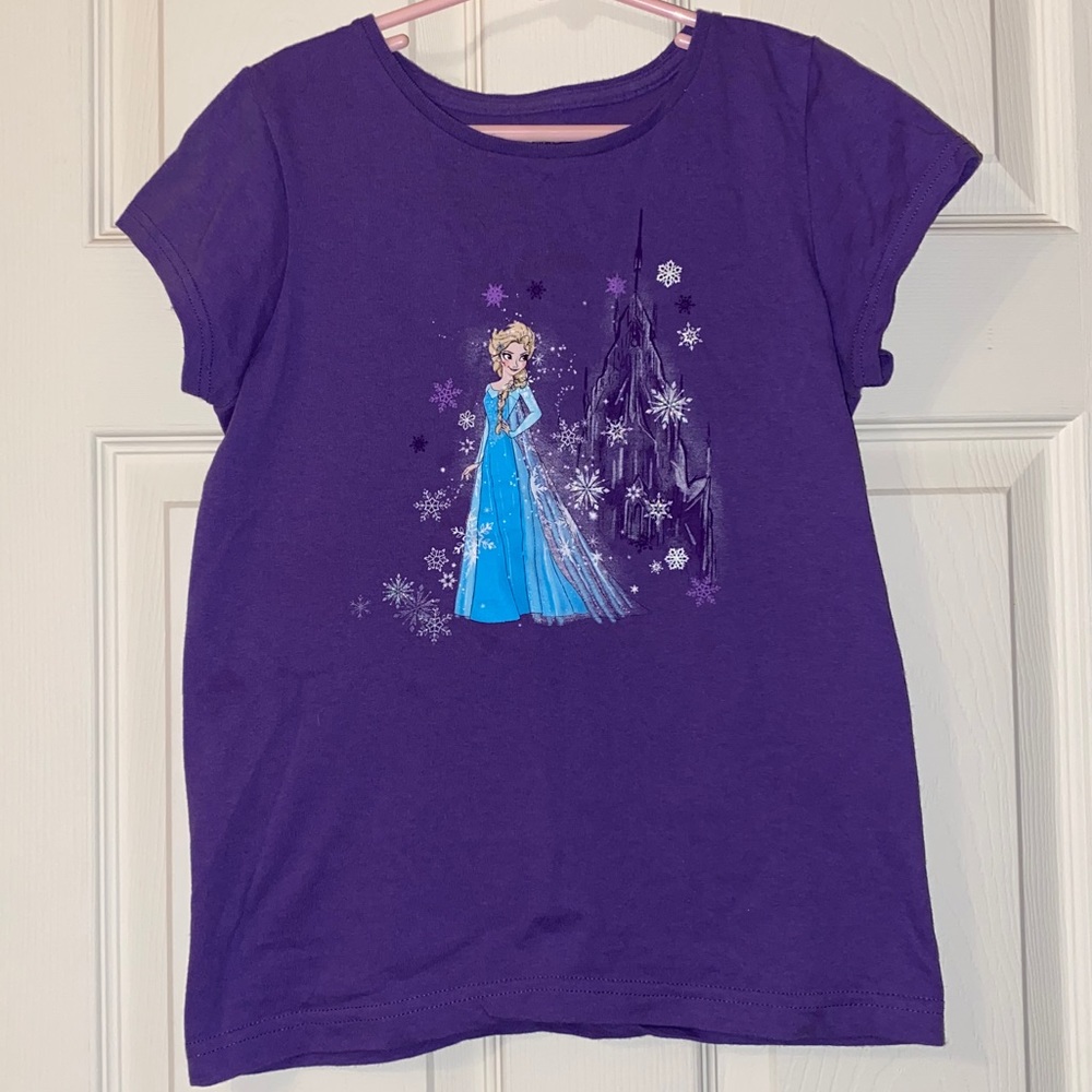 Girls Frozen short sleeve shirt Size XL 14